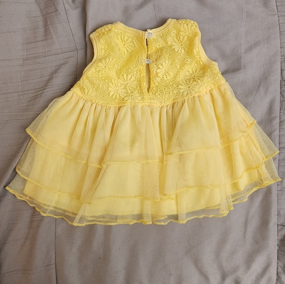 Yellow Lace Daisy Baby Dress - Picture 2 of 4